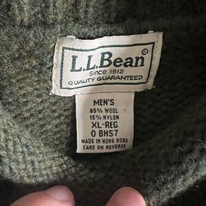 Ll bean men’s wool sweater